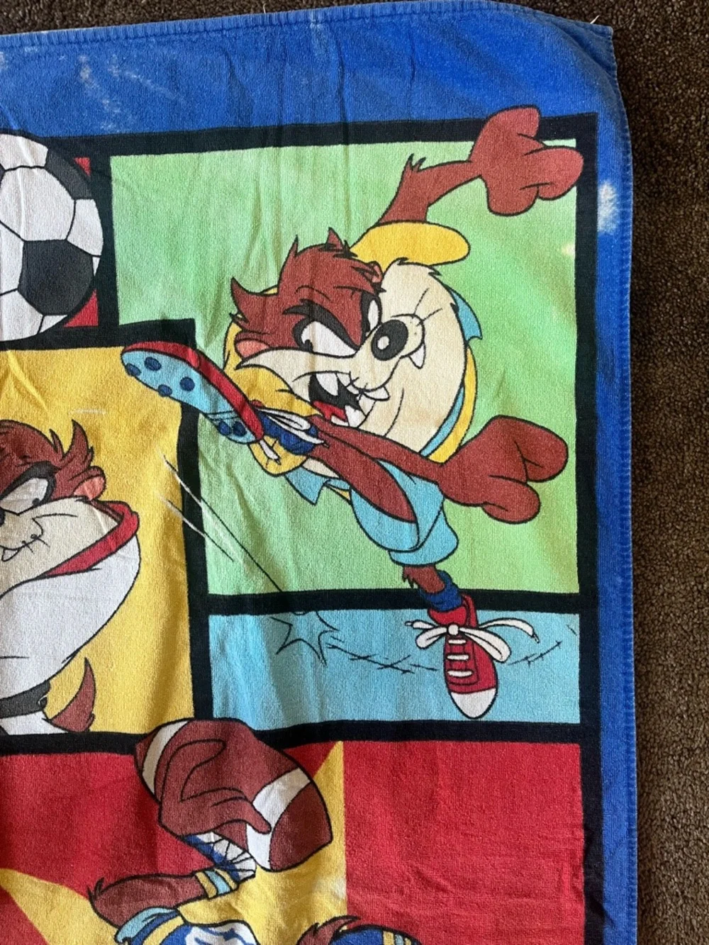 Vintage 2000 Looney Tunes Taz Beach Towel - Warner Bros Karsten Cotton